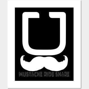 Mustache Ride Share Posters and Art